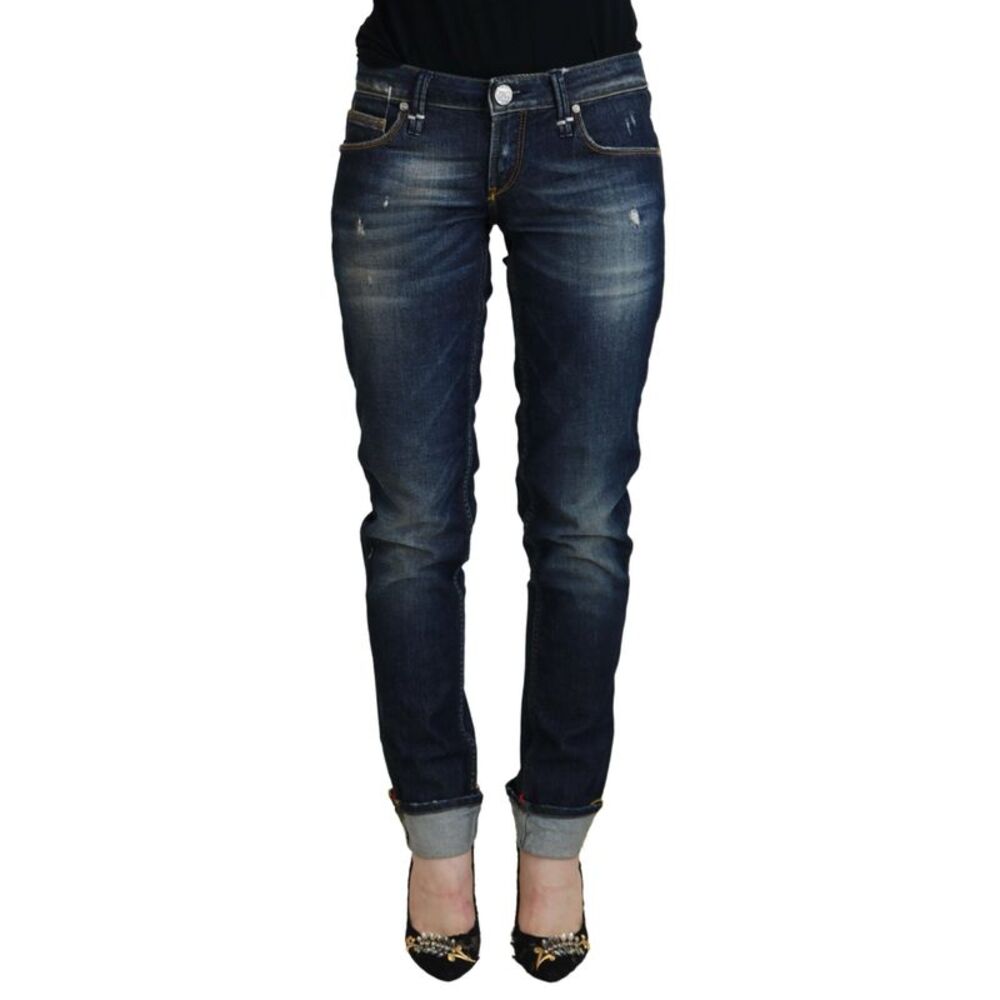 Acht Blue Cotton Slim Fit Women Casual Denim Women's Jeans